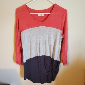 Maurices small color black 3/4 sleeve tunic